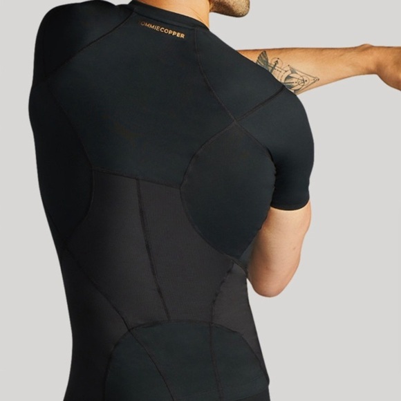 Tommie Copper Full Back Support Zipper Front Shirt | Men's Short Sleeve Size XL - Picture 3 of 9